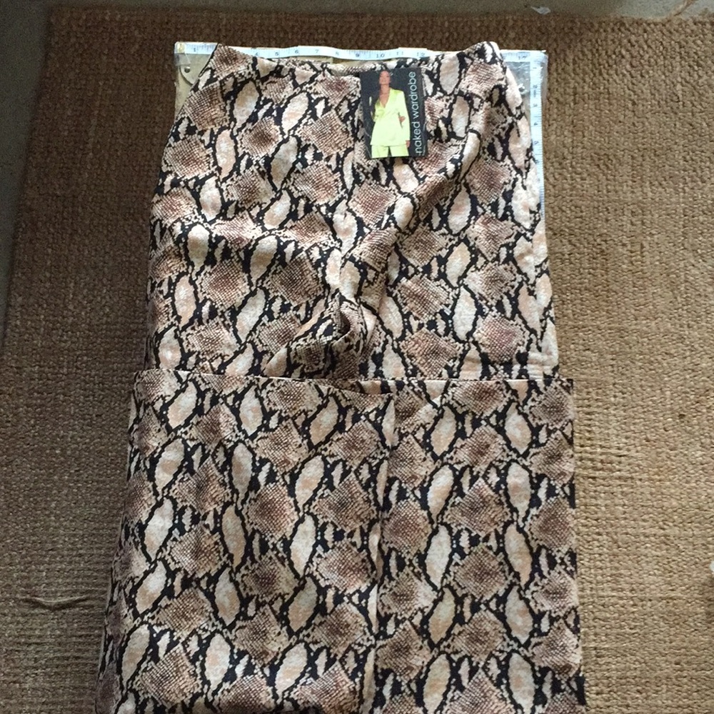 NWT NAKED WARDROBE HIGH WAIST WIDE LEG PANT M - Picture 3 of 16